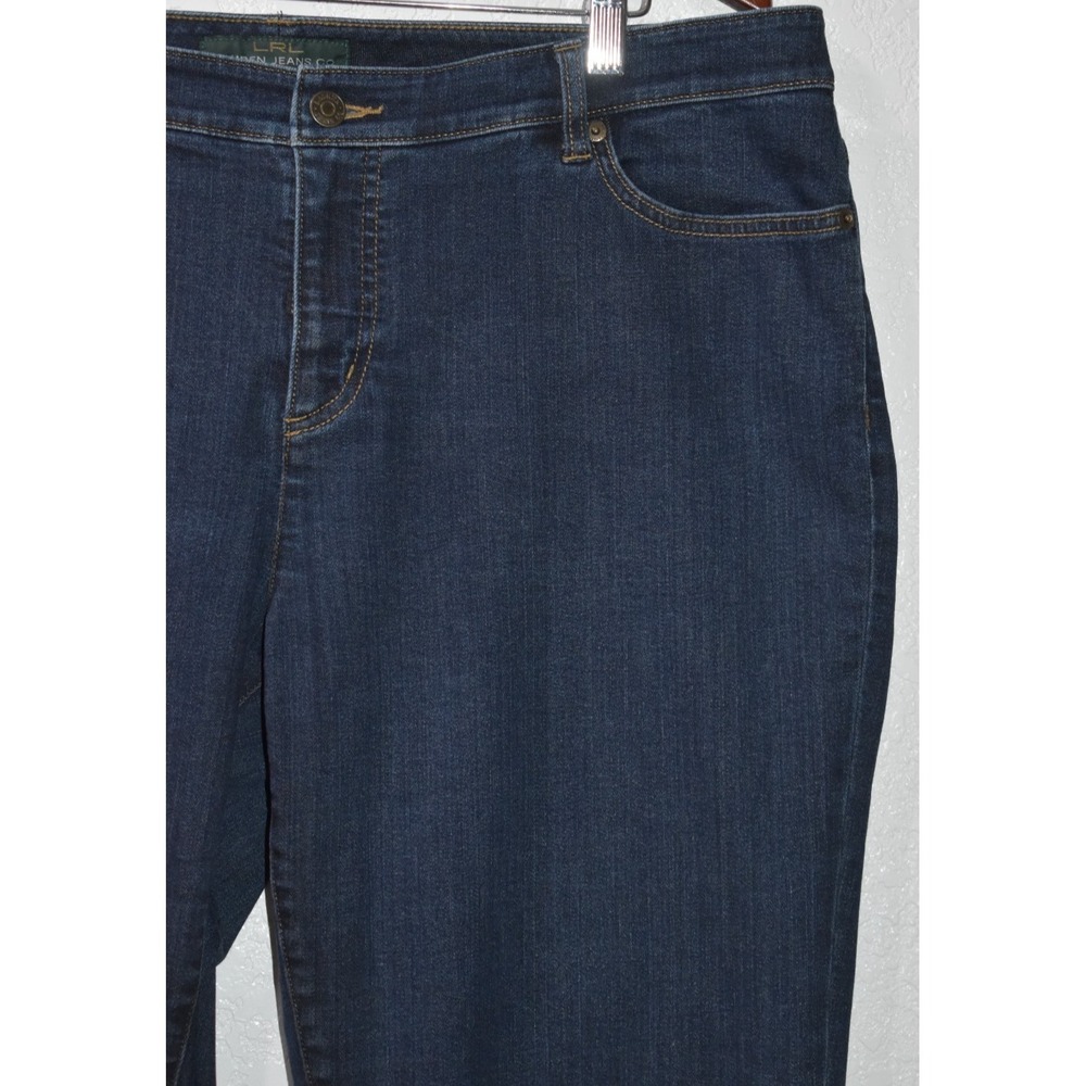 LRL‎ Lauren Ralph Lauren Jeans Co Women 14W Blue Denim Classic Straight 5-Pocket - Picture 8 of 16